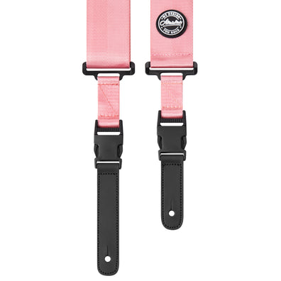 AMUMU Seatbelt Guitar Strap with Clip Pink Nylon -PA01W-PK